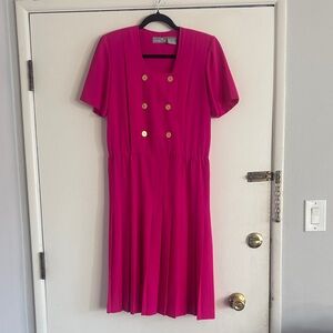Vintage Hot Pink Liz Claiborne Dress
